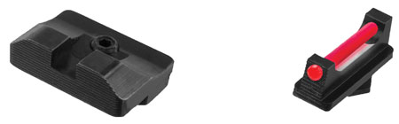[788130026304] TruGlo TG132G1 Fiber-Optic Pro  Red/Fiber Optic Front Sight-Black/Blank Rear Sight Glock 17/17L/19/17X