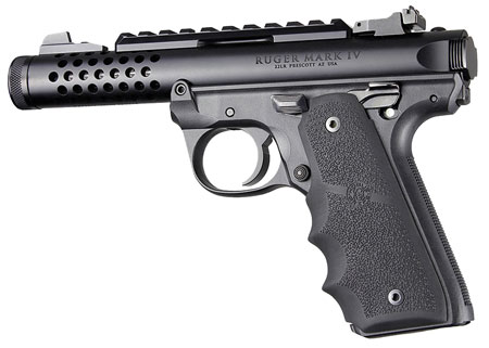 [743108790809] Hogue 79080 Rubber Grip  Black with Finger Grooves for Ruger Mark IV 22/45