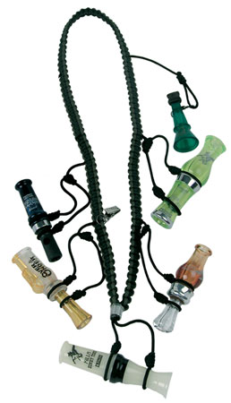 [010135696283] Primos 69628 Waterfowler's Call Lanyard  Black Nylon