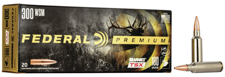 [029465097219] Federal P300WSMF Premium  300WSM 180gr Barnes TSX 20 Per Box/10 Case