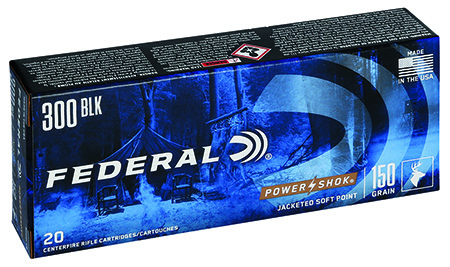 [604544650488] Federal 300BLKB Power-Shok  300Blackout 150gr Jacketed Soft Point 20 Per Box/10 Case