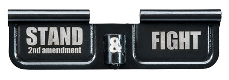 [813318020239] Phase 5 Weapon Systems EPCSTAND Ejection Port Door  AR-15 Black Parkerized Steel 3.10" Engraved "Stand  &  Fight"