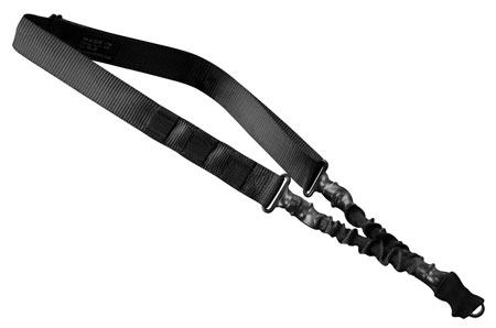 [813318020895] Phase 5 Weapon Systems SLGBLK Single Point Sling Black Nylon Strap w/Elastic Shock-Cord 24.50-33.50" OAL Adjustable Bungee