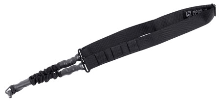 [813318022073] Phase 5 Weapon Systems SLGQD Single Point Sling Black Nylon Strap w/Elastic Shock-Cord 24.50-33.50" OAL Adjustable Bungee