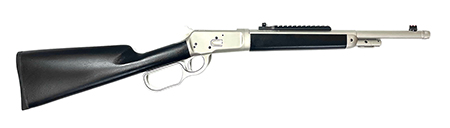 [810012511582] Taylors  &  Company 220097 1892 Alaskan Take-Down 44 Rem Mag Caliber with 5+1 Capacity, 16.50" Barrel, Matte Chrome Metal Finish  &  SoftTouch Black Synthetic Stock Right Hand (Full Size)