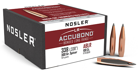 [054041585187] Nosler 58518 AccuBond Long Range 338Cal 300gr Spitzer Point 100/Box