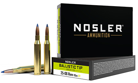 [054041400718] Nosler 40071 Ballistic Tip  25-06Rem 115gr Spitzer Ballistic Tip 20 Per Box/10 Case