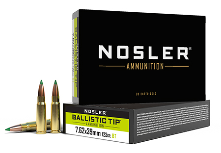 [054041400695] Nosler 40069 Ballistic Tip  7.62x39mm 123gr Spitzer Ballistic Tip 20 Per Box/10 Case