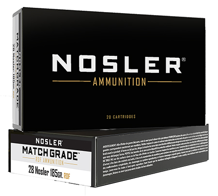 [054041601412] Nosler 60141 Match Grade RDF 28Nosler 185gr RDF Hollow Point Boat Tail 20 Per Box/10 Case