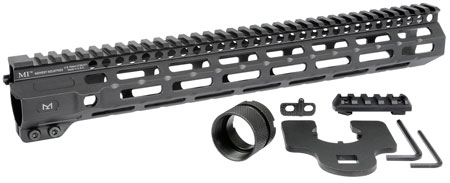[816537018100] MIDWEST INDUSTRIES INC MICRM14 M-Series AR-15 6061 Aluminum Black Hard Coat Anodized 14"