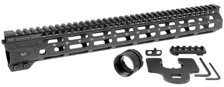 [816537018117] MIDWEST INDUSTRIES INC MICRM15 M-Series AR-15 6061 Aluminum Black Hard Coat Anodized 15"