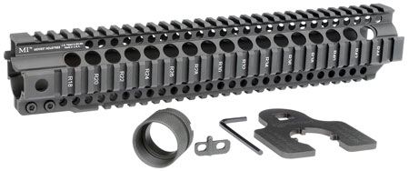 [812102031109] MIDWEST INDUSTRIES INC MICRT12625 T-Series AR-15 6061 Aluminum Black Hard Coat Anodized 12.625"