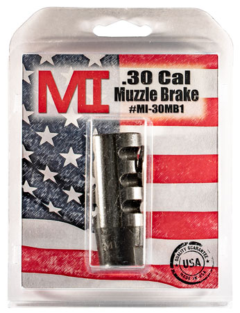 [816537018292] Midwest Industries MIAR30MB1 Muzzle Brake  Black Phosphate Steel with 5/8"-24 tpi Threads for 30 Cal AR-Platform