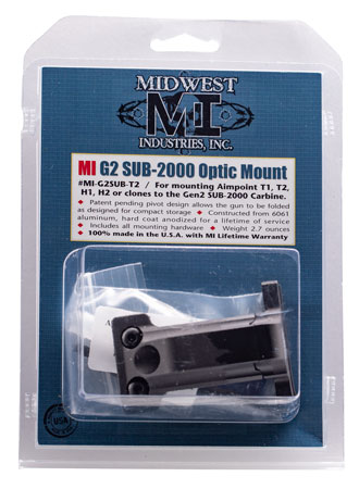 [816537015482] Midwest Industries MIG2SUBT2 Gen2 Sub 2000 Mini Optic Mount  Matte Black
