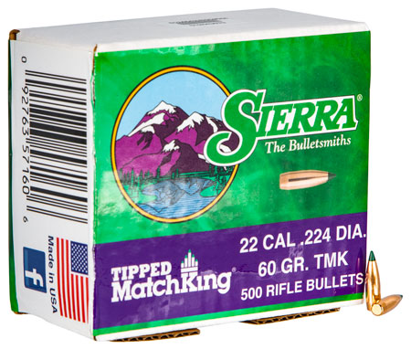 [092763571606] Sierra 7160C Tipped MatchKing  22Cal 60gr Tipped MatchKing 500/Box