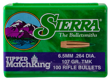 [092763074077] Sierra 7407 Tipped MatchKing  6.5Creedmoor 107gr Tipped MatchKing 100/Box