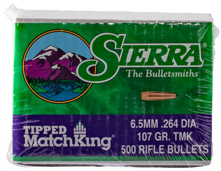 [092763574072] Sierra 7407C Tipped MatchKing  6.5Creedmoor 107gr Tipped MatchKing 500/Box