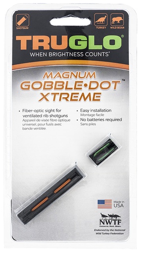 [788130012758] Truglo TG941XA Magnum Gobble-Dot Xtreme Universal Shotgun Fiber Optic Red/Green .25" Rib