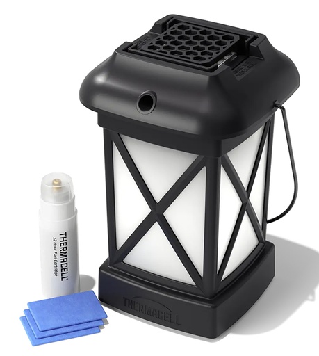 [181752000446] Thermacell MR9W Patio Shield Lantern Cambridge Black Effective 15 ft Odorless Scent Repels Mosquito Effective Up to 12 hrs