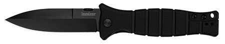 [087171054834] Kershaw 3425 XCOM  3.60" Folding Spear Point Plain Black Oxide 8Cr13MoV SS Blade Black Glass-Filled Nylon Handle Includes Pocket Clip