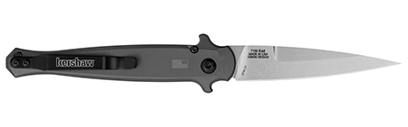 [087171055008] Kershaw 7150 Launch 8 3.50" Folding Spear Point Plain Stonewashed CPM 154 SS Blade Gray w/Insert Aluminum/Carbon Fiber Handle Includes Pocket Clip