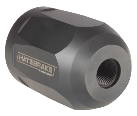 [680017477073] Maxim Defense MXM47707 Hate Brake  Black DLC 17-4 Stainless Steel with 1/2"-28 tpi Threads, 2.40" OAL, 1.50" Diameter  &  Octagon Shape for 5.56x45mm NATO