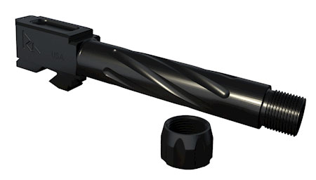 [788130026588] Rival Arms RA20G202A Precision Drop-In Barrel 9mm Luger 4.02" Black PVD Finish 416R Stainless Steel Material with Fluting  &  Threading for Glock 19 Gen3-4