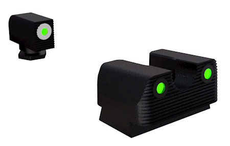 [788130026946] Rival Arms RA2B231G Night Sights for G42/G43/G48  Green Tritium White Outline Front Sight-Green Tritium Black Outline Rear Sight
