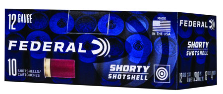 [604544651430] Federal SH1294B Shorty  12Gauge 1.75" 15/16oz 4BuckShot 15Pellets 10 Per Box/10 Case
