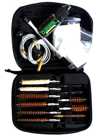 [893791002335] Clenzoil 2335 Field  &  Range Cleaning Kit Multi-Caliber Rifle/21 Pieces Black