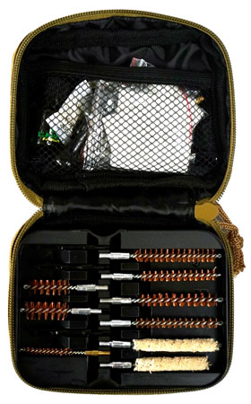 [893791002830] Clenzoil 2830 Field  &  Range Cleaning Kit Multi-Caliber Rifle/21 Pieces Tan