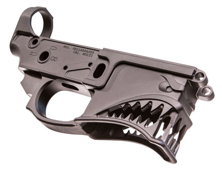 [850869008019] Sharps Bros SBLR01 Hellbreaker Stripped Lower Multi-Caliber Black Anodized Finish 7075-T6 Aluminum Material Compatible w/Mil-Spec AR-15 Internal Parts