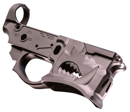 [850869008026] Sharps Bros SBLR02 Warthog Stripped Lower Multi-Caliber Black Anodized Finish 7075-T6 Aluminum Compatible w/Mil-Spec AR-15 Internal Parts