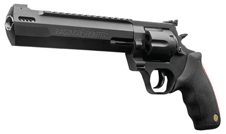 [725327931867] Taurus 2440081RH-DLX Raging Hunter  44 Rem Mag 5rd 8.37" Matte Black Oxide Cylinder Matte Black Aluminum Black Rubber with Integrated Red Cushion Insert  Grip Includes Case
