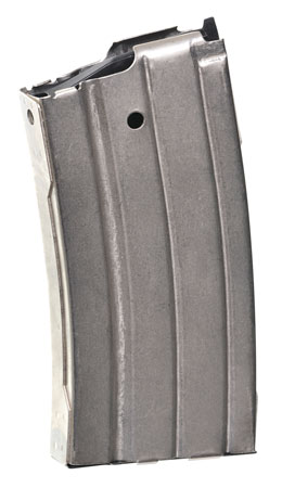[708279014345] ProMag RUGA1N Standard  20rd 223 Rem/5.56x45mm Fits Ruger Mini-14 Nickel Steel