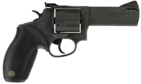 [725327351238] Taurus 2440041TKR Tracker Model 44 44 Rem Mag Caliber with 4" Ported Barrel, 5rd Capacity Cylinder, Overall Matte Black Oxide Metal Finish, Black Ribber Grip  &  Adjustable Rear Sight