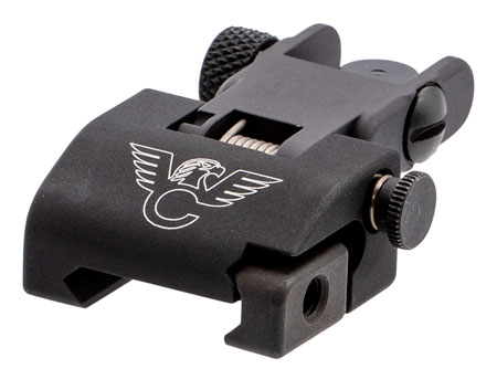 [874218008369] Wilson Combat TRQDSR Rear Sight  Black Flip-Up for AR-15