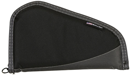 [026509032489] Allen 44413 Deluxe  Handgun Case Black w/Gray Trim, Foam Padding, Non-Absorbent Lining  &  Lockable Zipper 13" L