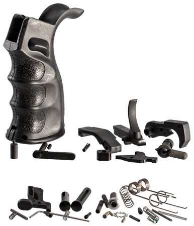 [811261027541] TacFire LPK02B308 AR-10 Lower Parts Kit  308 Win Black PGAR-B Pistol Grip Grip