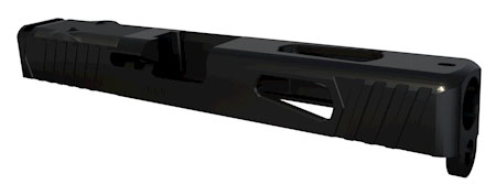 [788130027325] Rival Arms RA10G105A Precision Slide A1 QPQ Black 17-4 Stainless Steel with Front/Rear Serrations  &  Doctor Optic Cut for Glock 17 Gen3