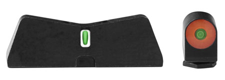 [647533046145] XS Sights GL0009S5N DXT2 Big Dot Night Sights fits Glock  Black | Green Tritium Orange Outline Front Sight Green Tritium White Outline Bar Rear Sight