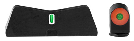 [647533046169] XS Sights GL0010S5N DXT2 Big Dot Night Sights fits Glock  Black | Green Tritium Orange Outline Front Sight Green Tritium White Outline Bar Rear Sight