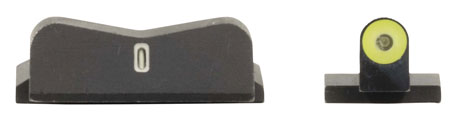 [647533046190] XS Sights SW0029S5Y DXT2 Big Dot Night Sights- Smith and Wesson  Black | Green Tritium Yellow Outline Front Sight Green Tritium White Outline Bar Rear Sight