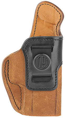 [816161024690] 1791 Gunleather RCH5BLBR RCH  IWB Size 05 Black/Brown Leather Belt Clip Fits Springfield XD-M/HK VP9SK Right Hand