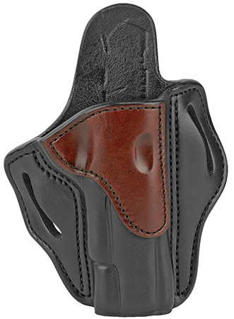 [816161021552] 1791 Gunleather BH1BLBR BH1  OWB 01 Brown on Black Leather Belt Slide Fits 4-5" 1911