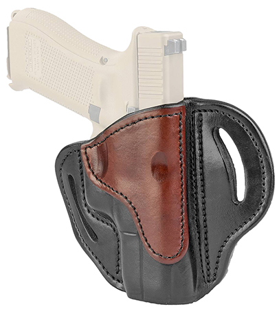 [816161020906] 1791 Gunleather BH21BLBR BH2.1  OWB Size 2.1 Black/Brown Leather Belt Slide Compatible w/Glock 17/S&W M & P Shield/Springfield XD Right Hand