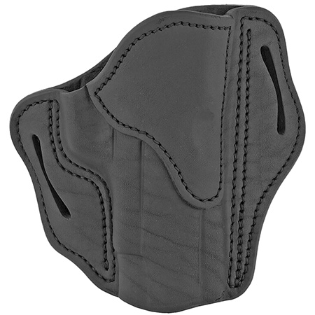[816161021057] 1791 Gunleather BH23SBLR BH2.3  OWB Size 2.3 Stealth Black Leather Belt Slide Compatible w/Glock 17/Sig P226/HK VP9 Right Hand