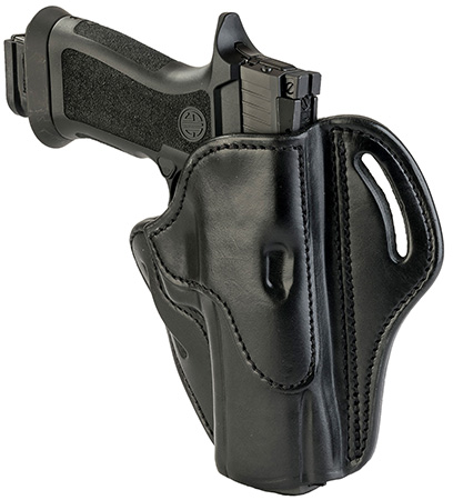 [816161022566] 1791 Gunleather BH24SBLR BH2.4  OWB 2.4 Stealth Black Leather Belt Slide Fits Walther PPQ/Sig P320/Springfield XD-M