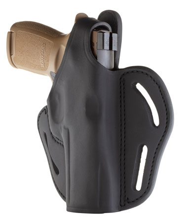 [816161022641] 1791 Gunleather BHX5SBLR BHX  OWB 05 Stealth Black Leather Belt Slide Fits Sig P320/Ruger Security-9