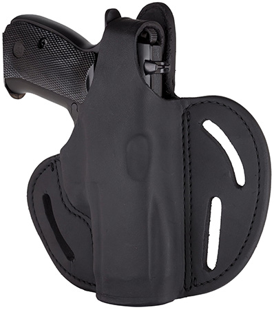 [816161022689] 1791 Gunleather BHX5SSBLR BHX  OWB 05S Stealth Black Leather Belt Slide Fits Sig P320 Carry/Springfield XD-M Compact